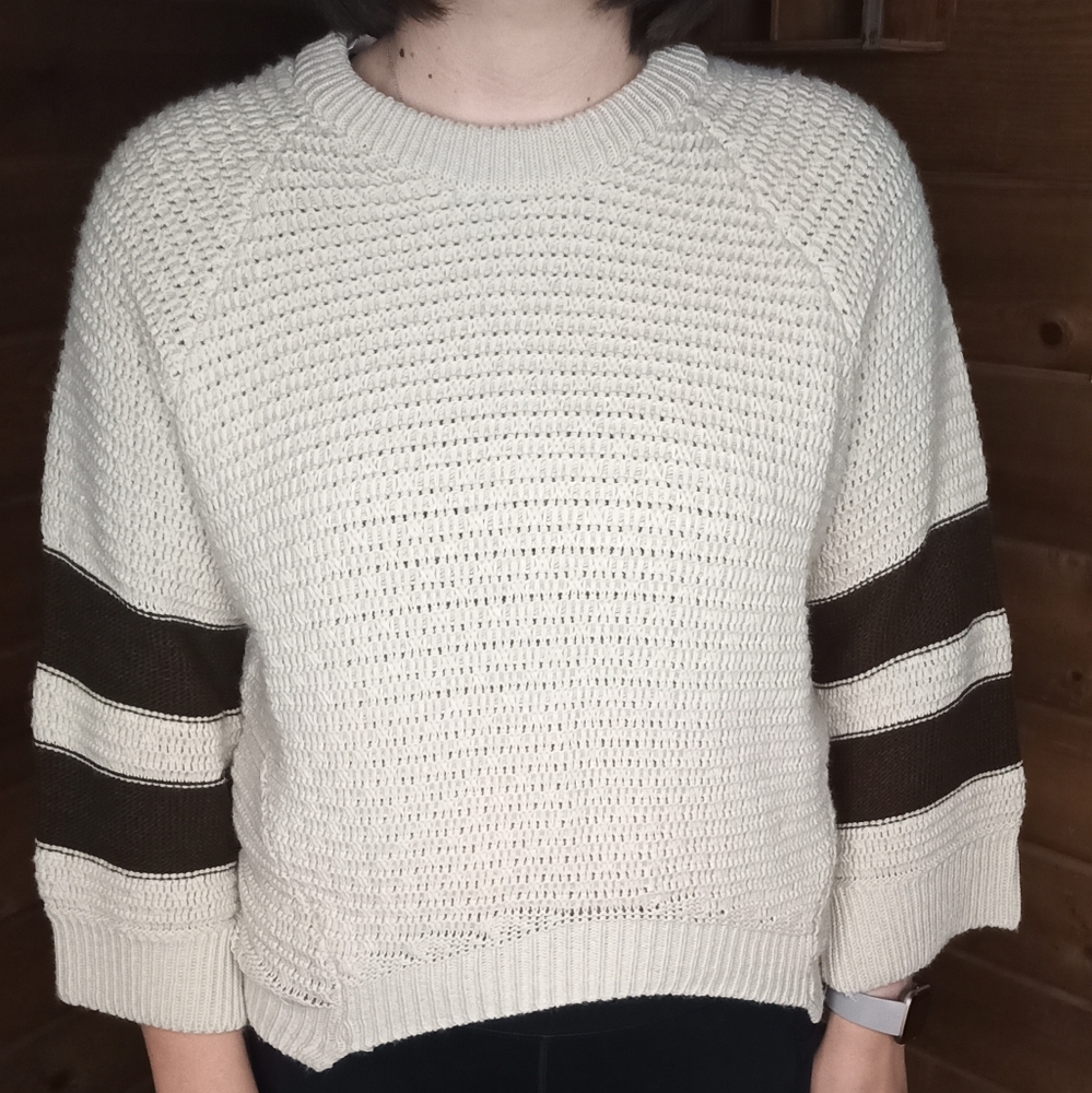 Don't Ask Why New York Cream Sweater brown detail